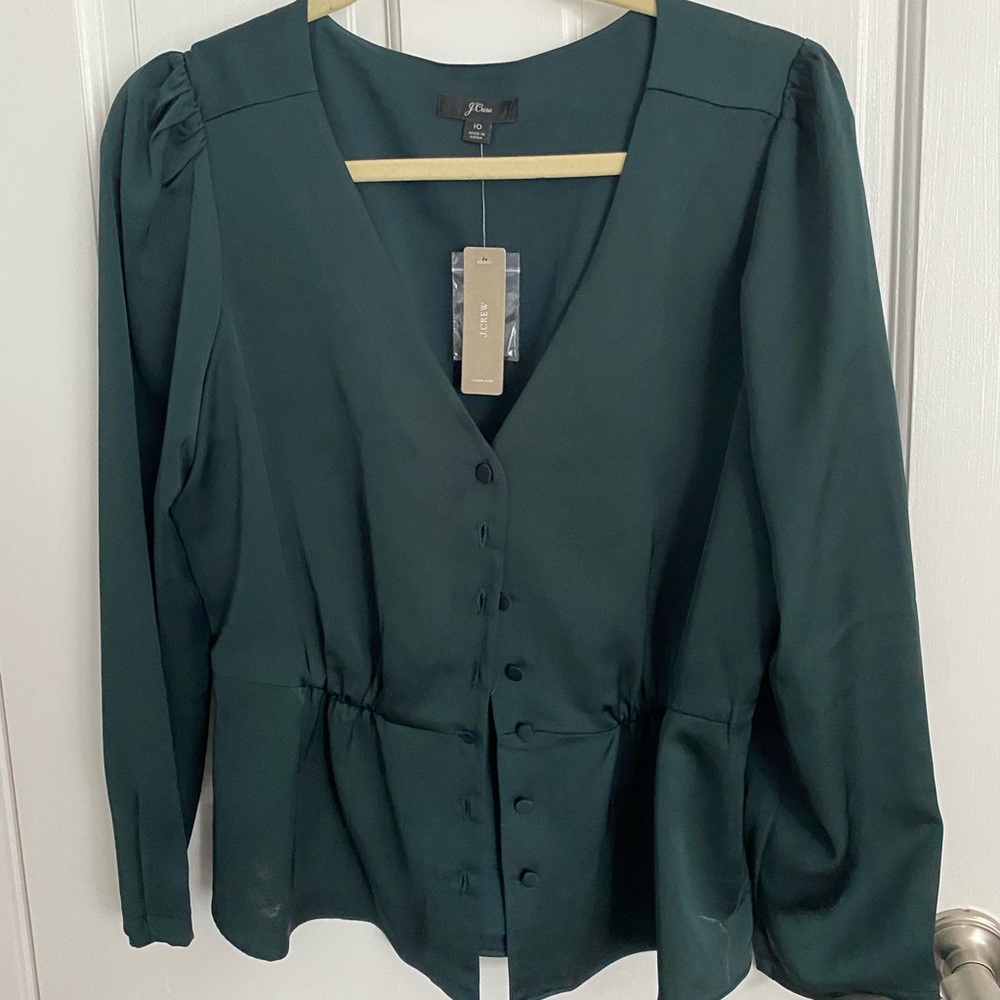 Brand new jcrew peplum top